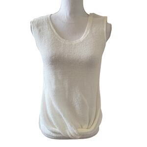Splendid Twist Front Sleeveless Sweater White S